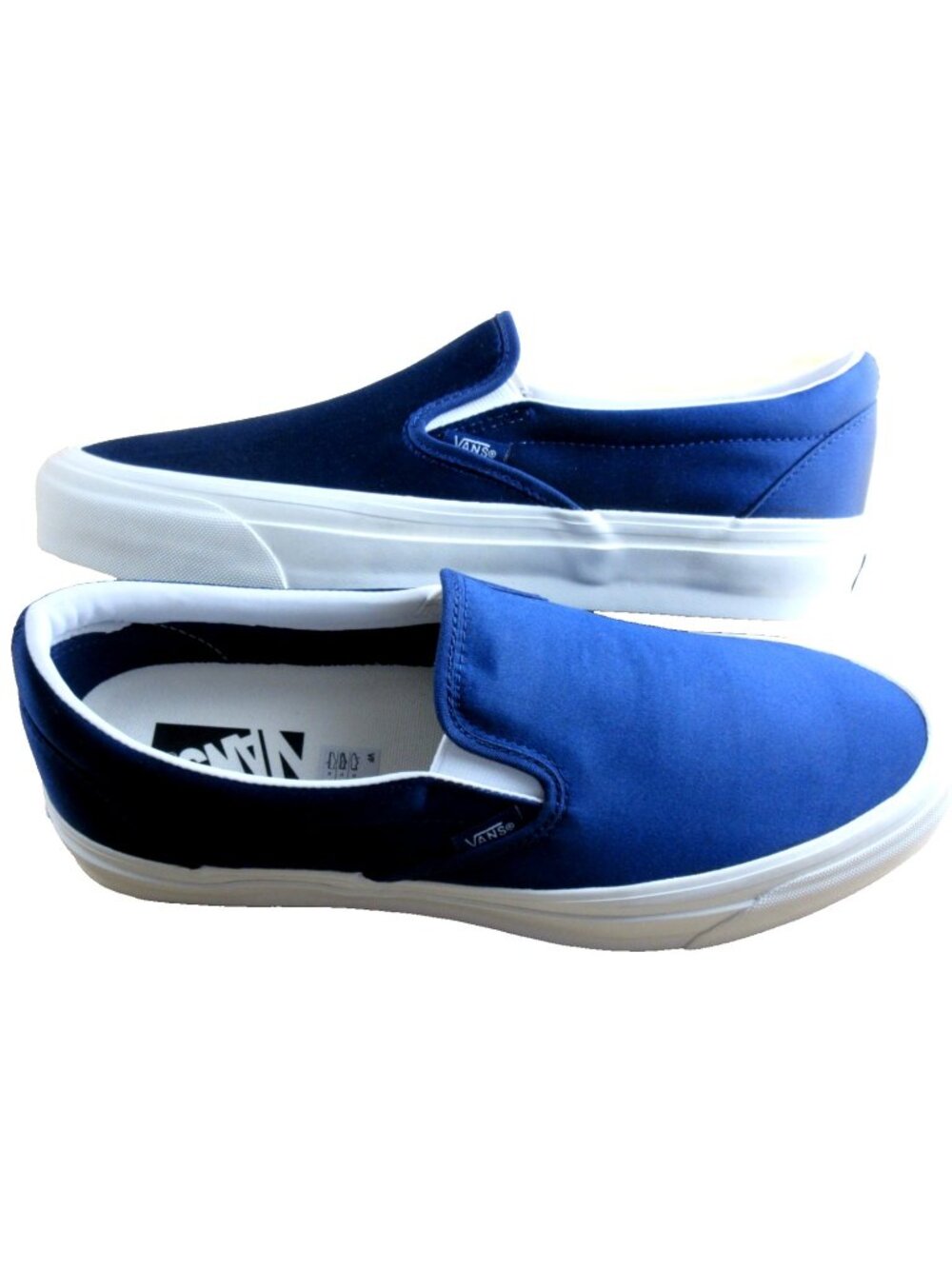 Vans Men's LX Classic Slip On 98 Satin Deep Indigo Blue Shoes Size 11 NIB
